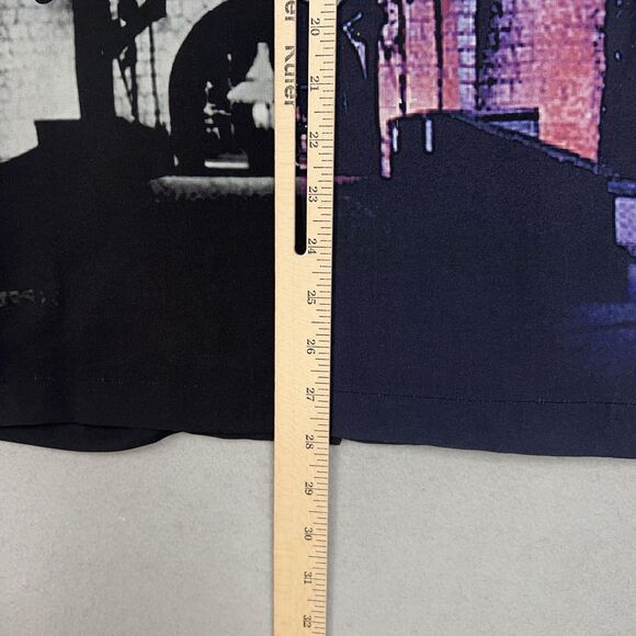 Disney Shirt Womens Large Black Purple Castle Camp Button Up Wonderful World 100 - Picture 12 of 13